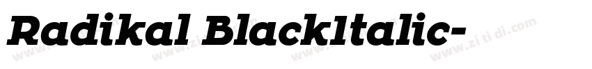 Radikal BlackItalic字体转换